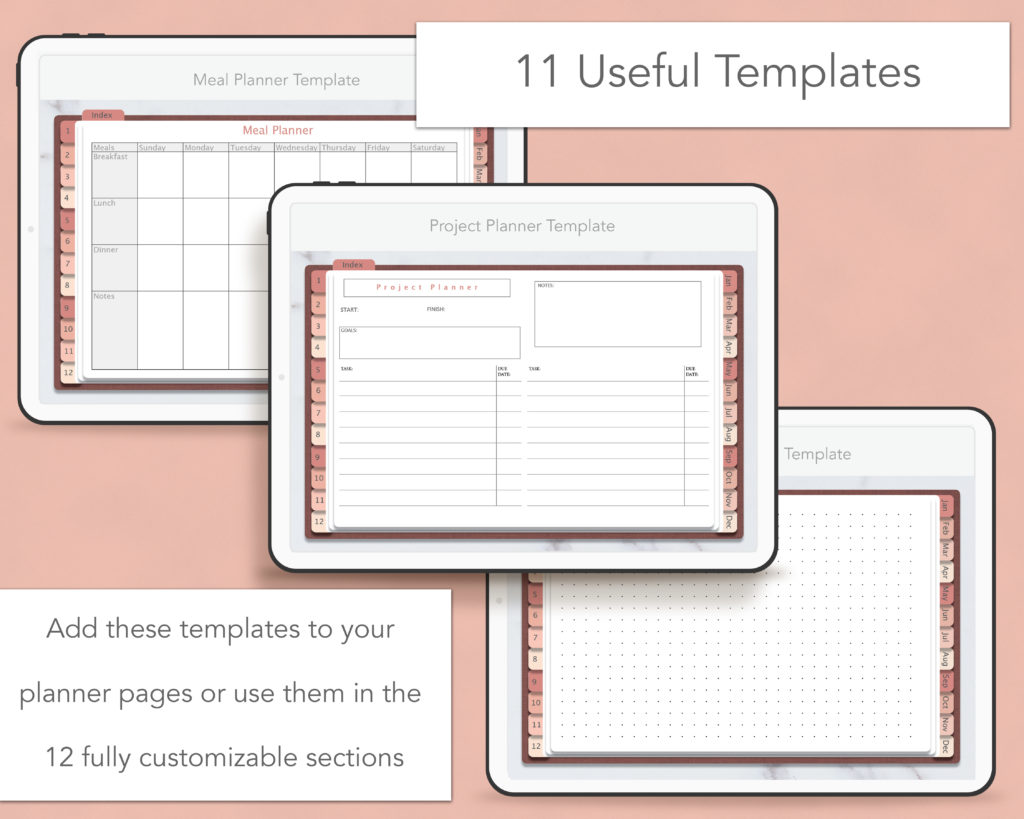 digital planner layouts